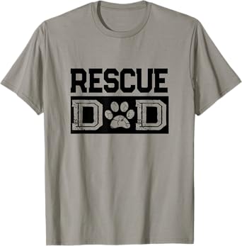 Retro Rescue Dad Dog Doggie Foster Parent Gift T-Shirt