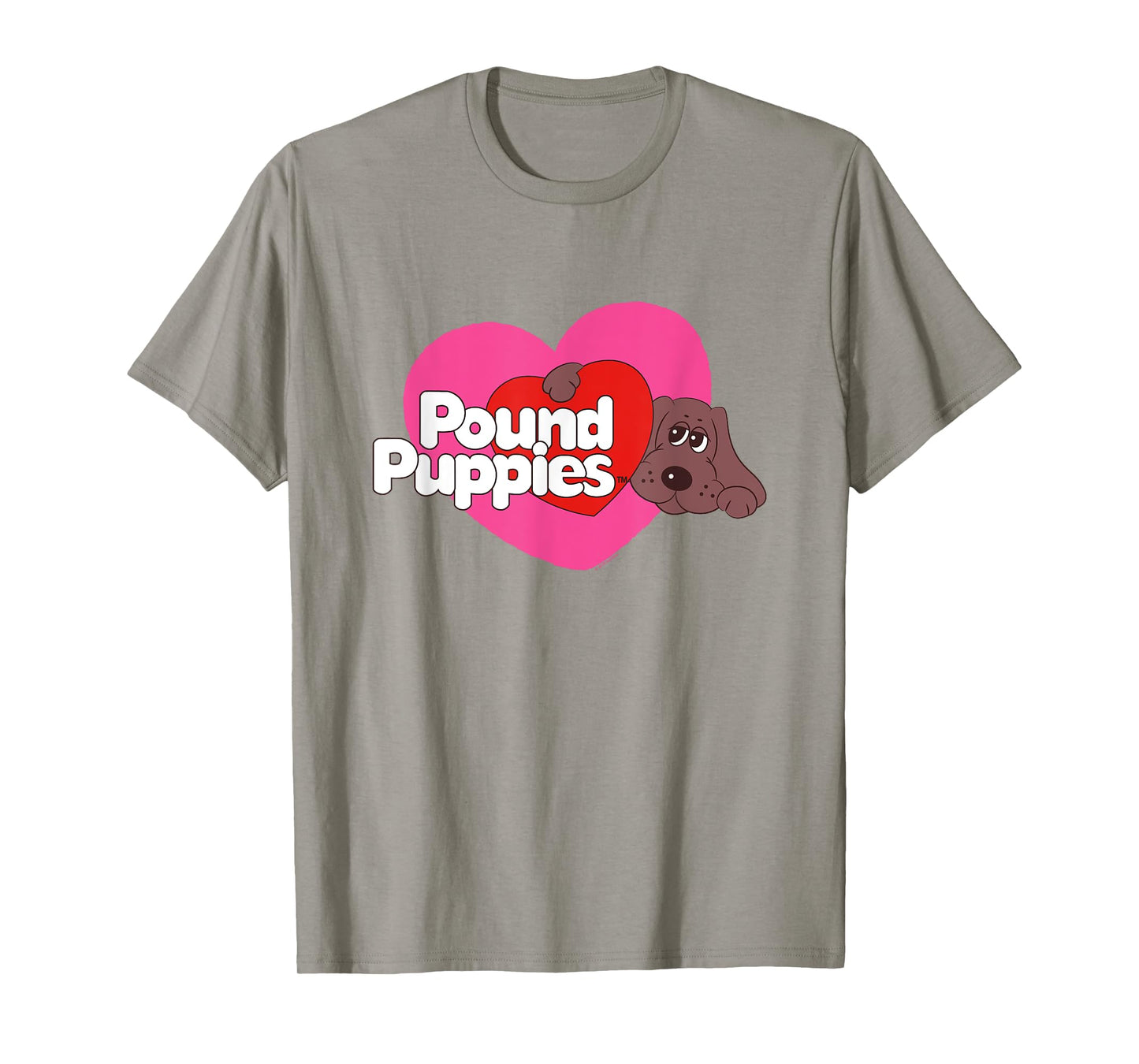 Pound Puppies Valentine's Day Cute Dog Heart Shape Big Logo T-Shirt