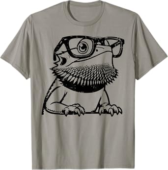 Bearded Dragon Eyeglasses Cute Beardie Nerd Men Women Kids T-Shirt