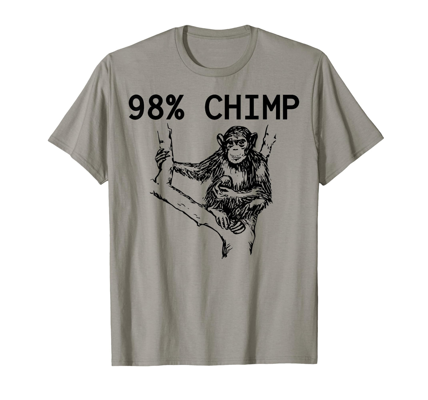 98% Chimp Evolution Science Monkey T-Shirt T-Shirt