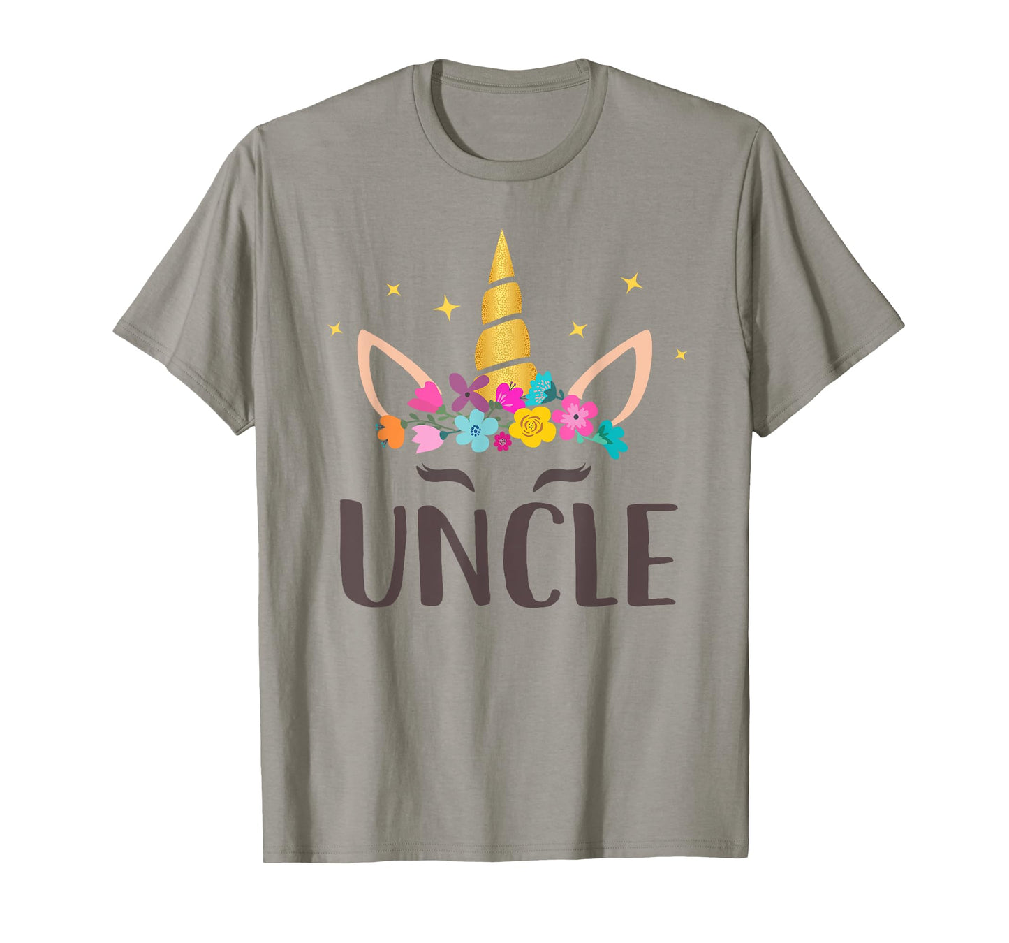 Uncle Unicorn Floral Birthday Matching T-Shirt