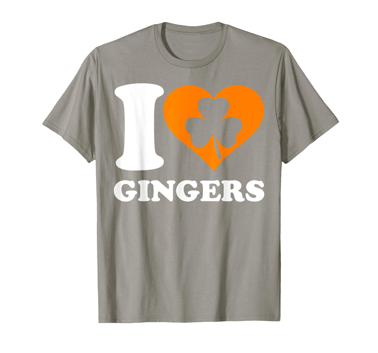 I Love Gingers Heart Shamrock Redhead Lover St Patrick's Day T-Shirt