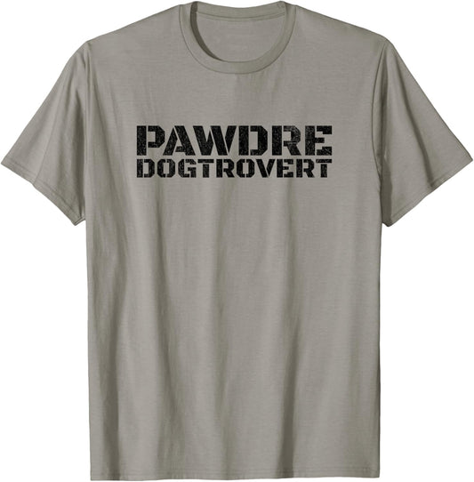 Funny Dogtrovert, Anti-social Dog Dad's club. Dog Father T-Shirt