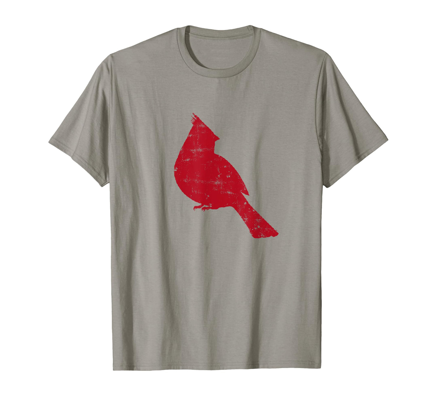 Bright Red Cardinal Bird Silhouette T-Shirt