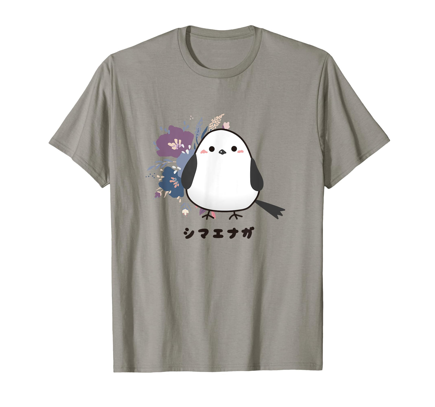 Shima Enaga Bird flower Wild Bird Japan Hokkaido Snow Fairy T-Shirt