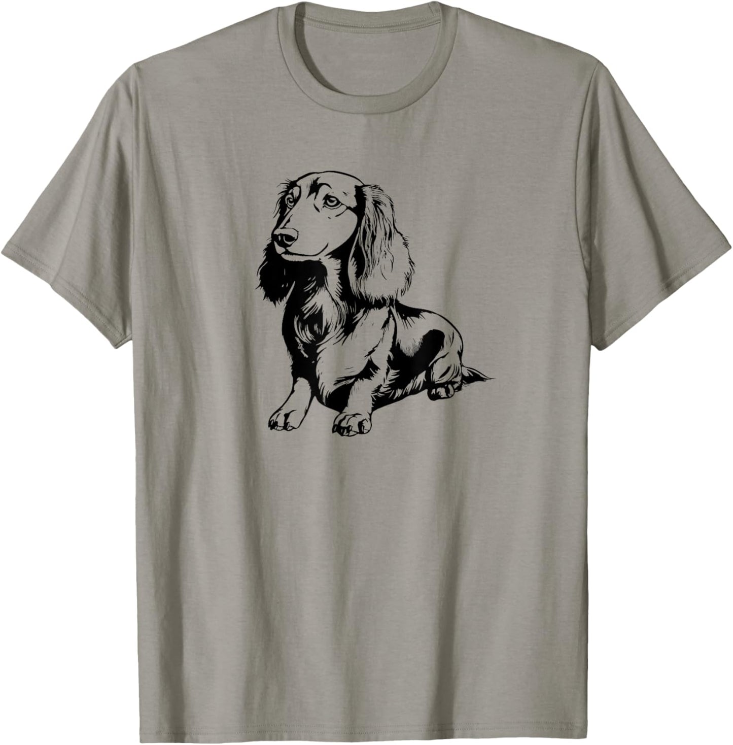 Retro Vintage Logo Long Haired Dachshund Lover T-Shirt
