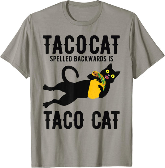 Funny Taco Cat Tshirt Boys Girls Cinco De Mayo Taco Tuesday T-Shirt