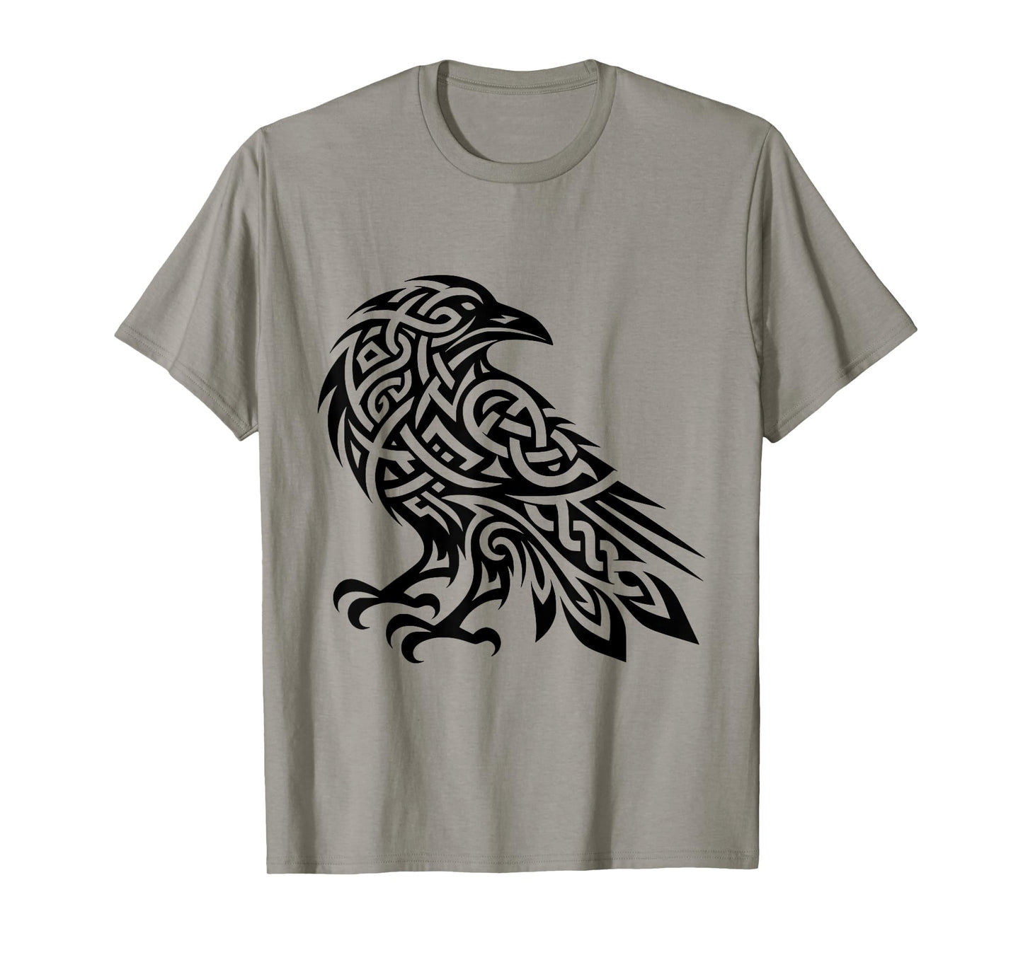 Tribal Crow Nordic Motifs Gaelic Patterns Crow Ornamental T-Shirt