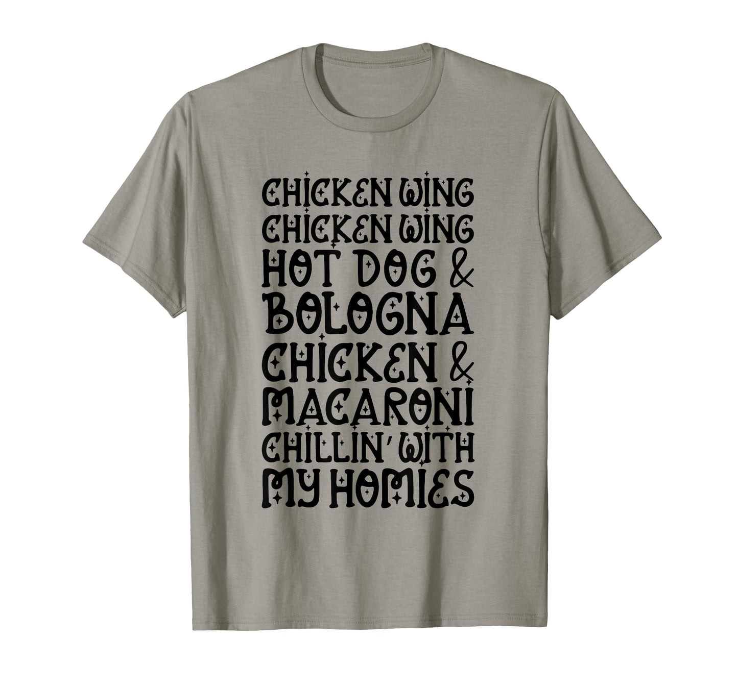 Chicken Wing Chicken Wing Hot Dog and Bologna Shirt Funny T-Shirt