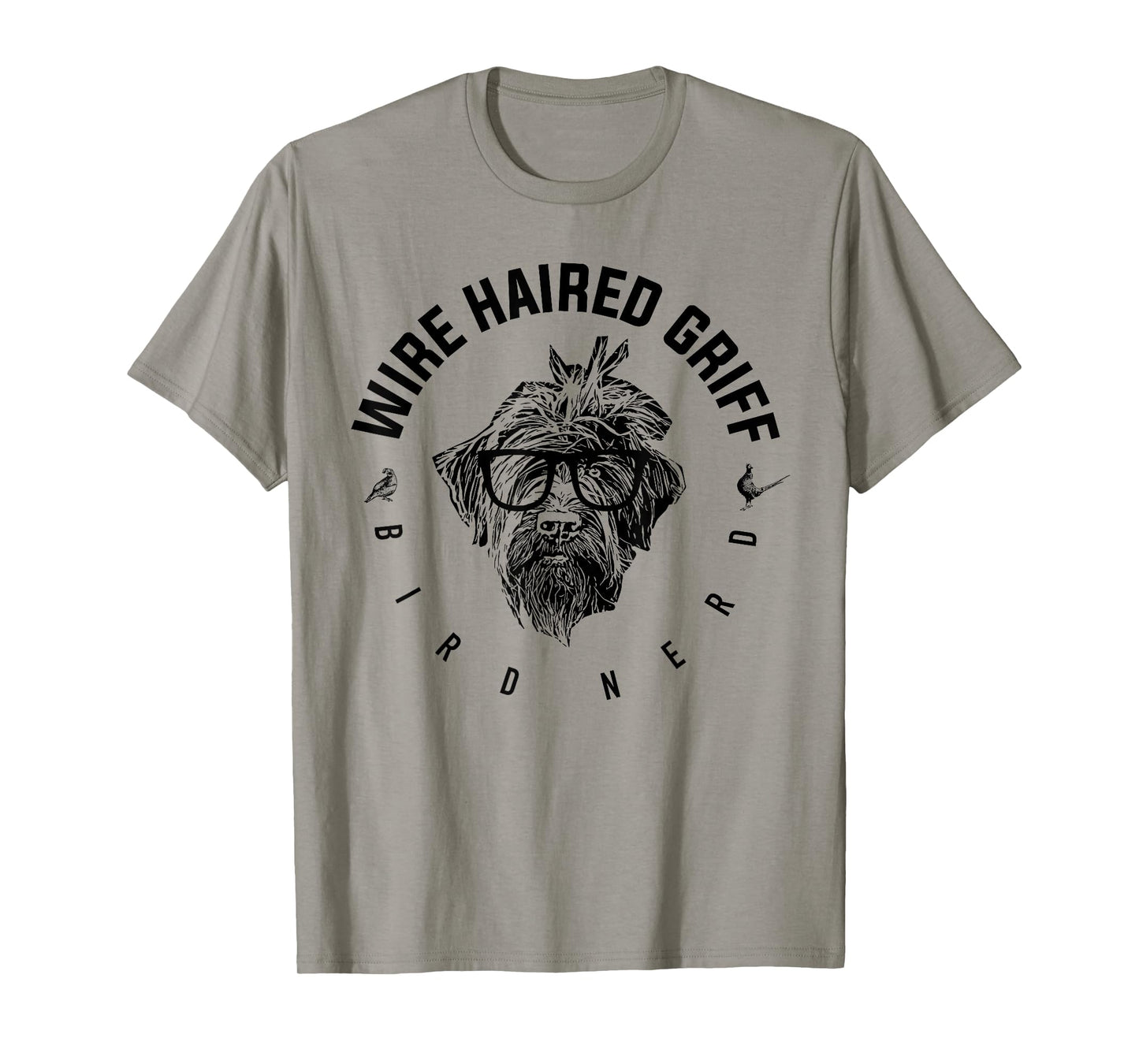 Wirehaired Griffon Bird Nerd T-Shirt