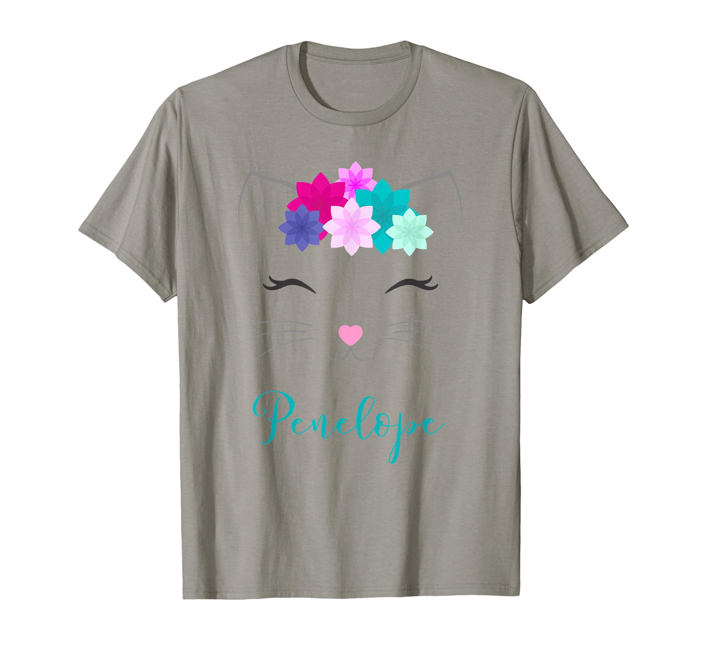 Penelope Kitty Cat Personalized Name Birthday Gift Men Women Kids T-Shirt