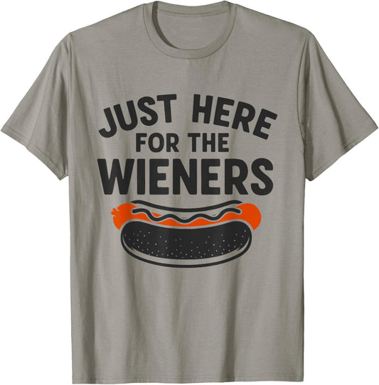 Hot Dog Lovers I'm Just Here For The Wieners 4Th Of July Fun T-Shirt