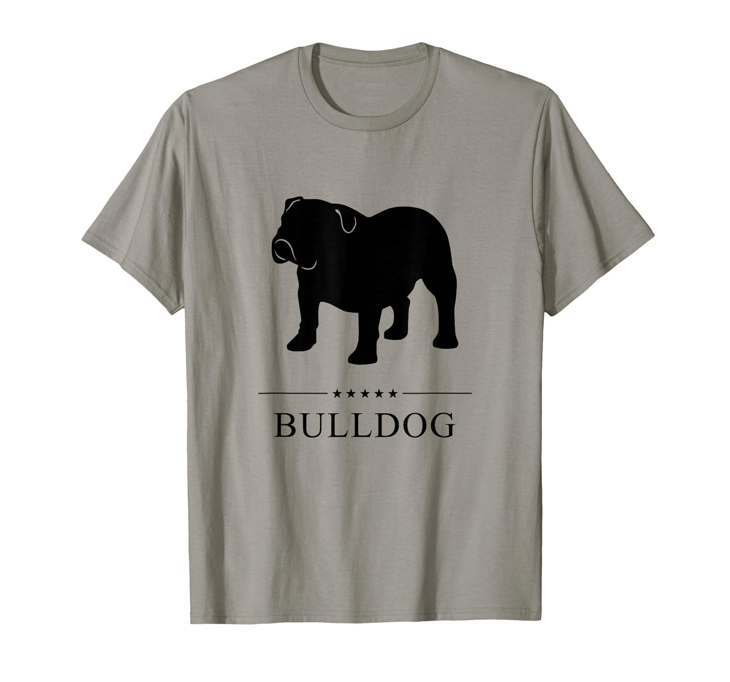 Bulldog Black Silhouette T-Shirt for Men Women Girls Kids