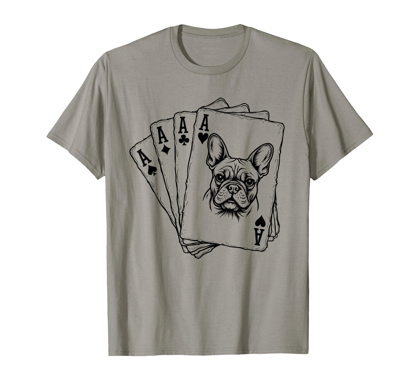 French Bulldog Poker Cards Lover Graphic T-Shirt