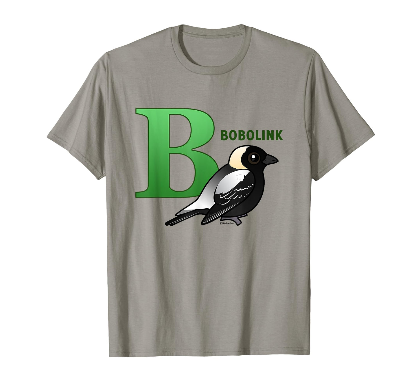 B is for Bobolink Cute Cartoon Bird Design | Bird Alphabet T-Shirt