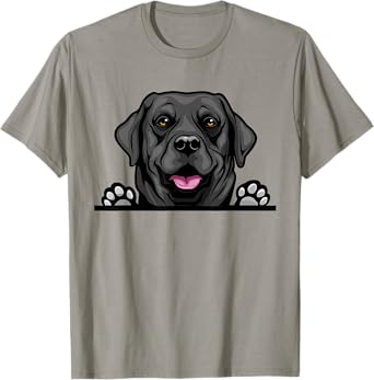 Black Lab Dog Breed Popping Up Fun Labrador Retriever Owner T-Shirt for Men Women Kids