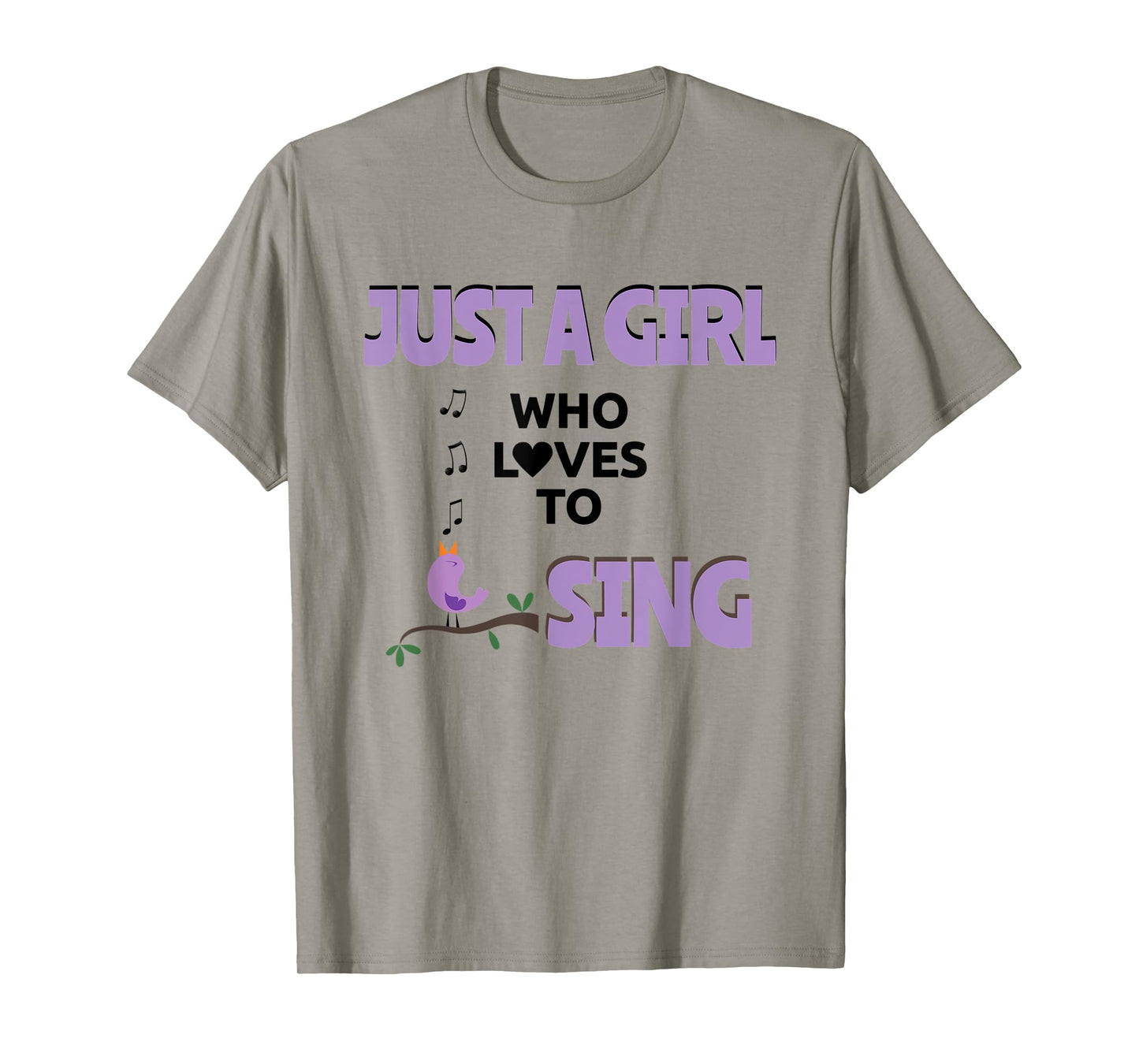 Music Lover Girl Loves To Sing Love Singing Bird Singer T-Shirt