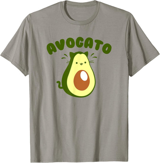 Avogato Funny Avocado Cat Lover Funny Pun Humor T-Shirt