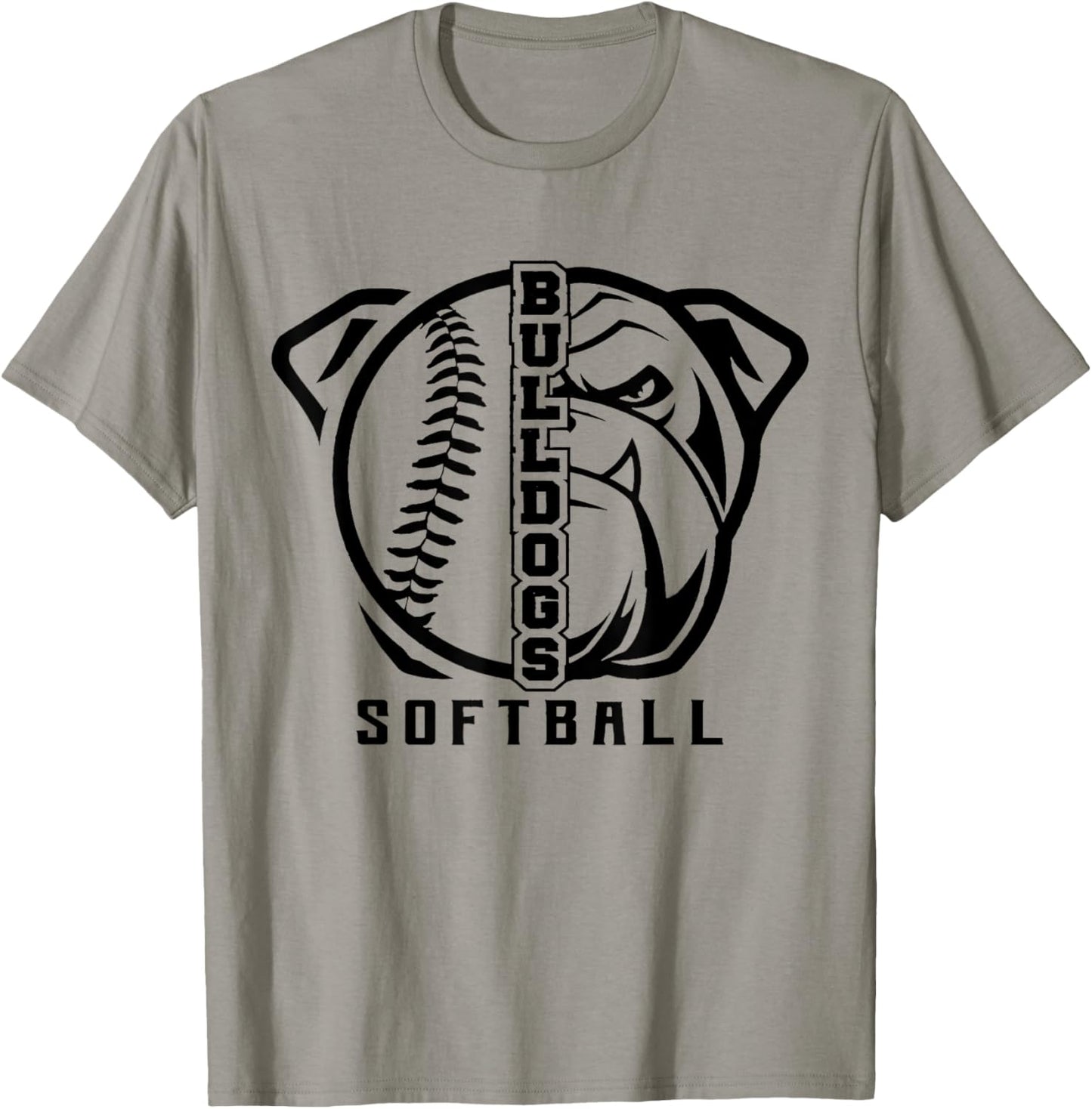 Bulldogs Baseball Softball High School Team Mascot Mom T-Shirt
