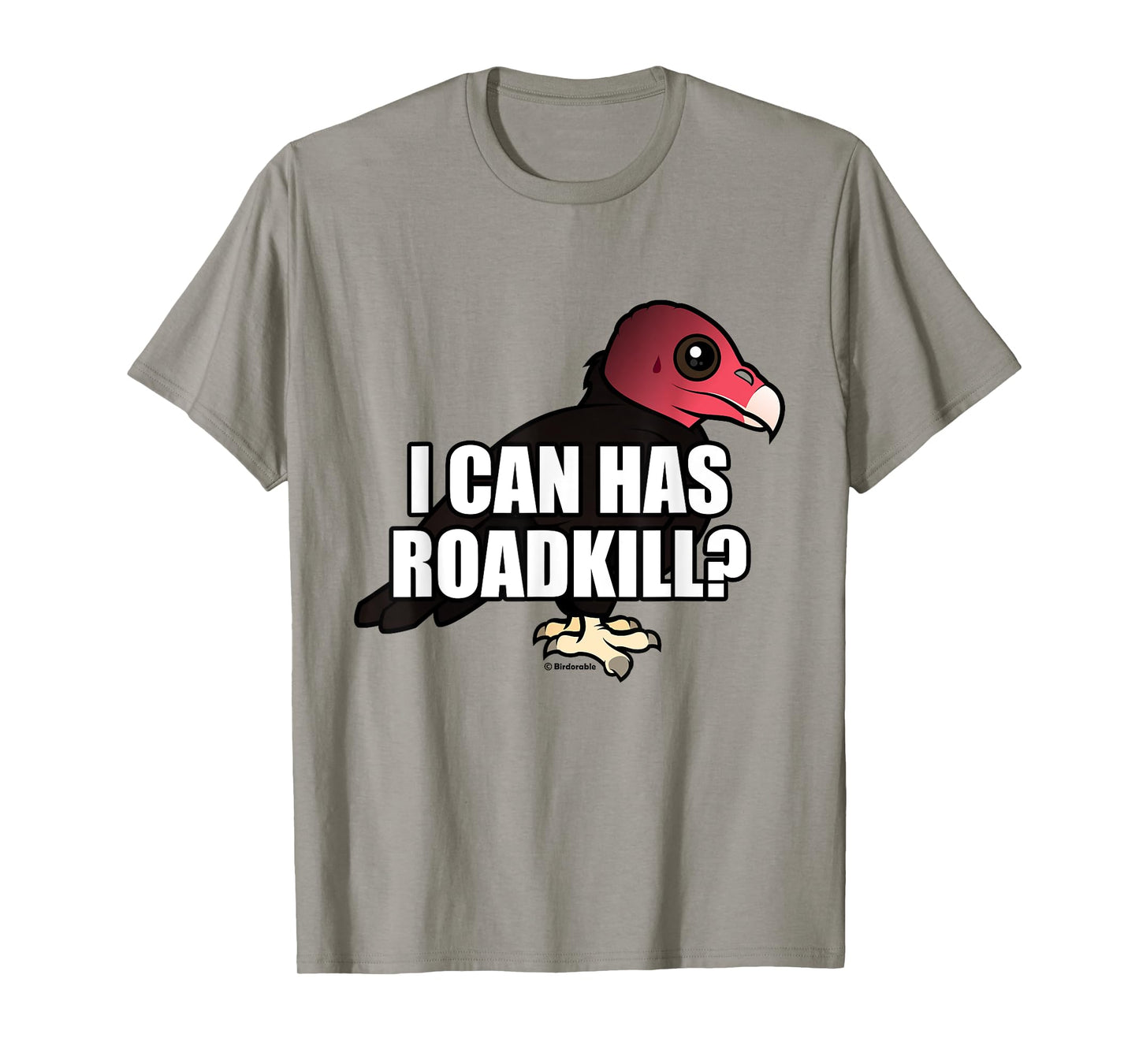 I Can Has Roadkill Funny Cartoon Turkey Vulture Bird Meme T-Shirt