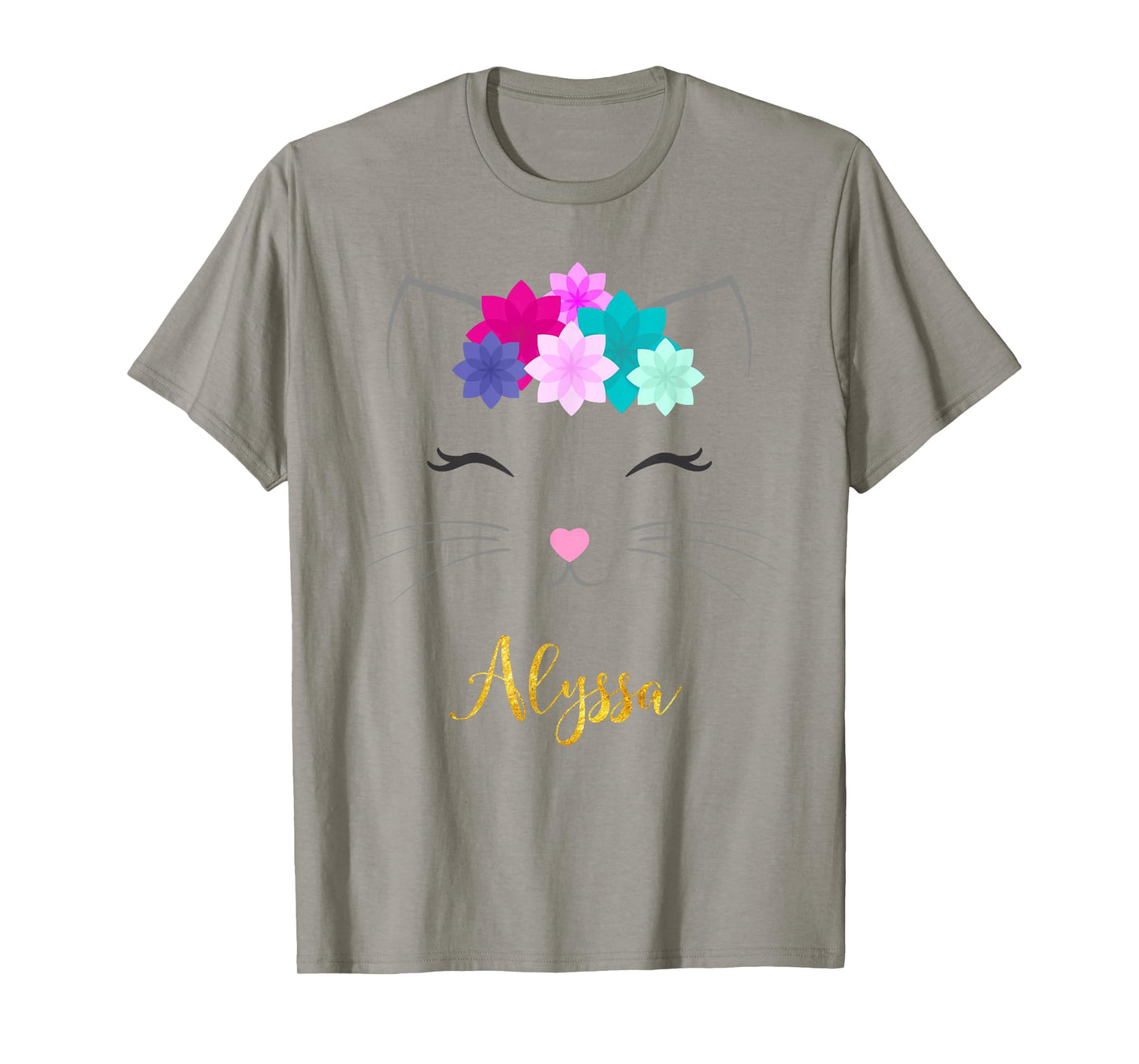 Alyssa Name Gift Personalized Kitty Cat Men Women Kids T-Shirt