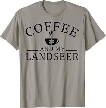 Landseer Dog And Coffee T-Shirt for Men Women