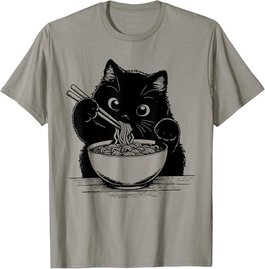 Cat Ramen Noodle Japanese Anime Manga Ramen Kawaii Cat T-Shirt