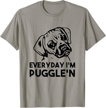 Pug Dog Mom Cute Pug Lover Puggle Mom Dad Puggle Men Women Kids T-Shirt