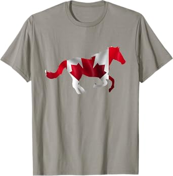 Horse Shirt Canadian Flag Equestrian Horseback Rider Canada T-Shirt