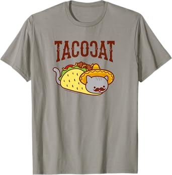Funny Cat T-Shirt - Mexican Taco Cat T-Shirt for Men Women Girls Kids