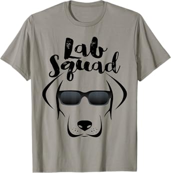 LABRADOR DOG GIFT, Black Lab Yellow Lab Squad Love Design T-Shirt