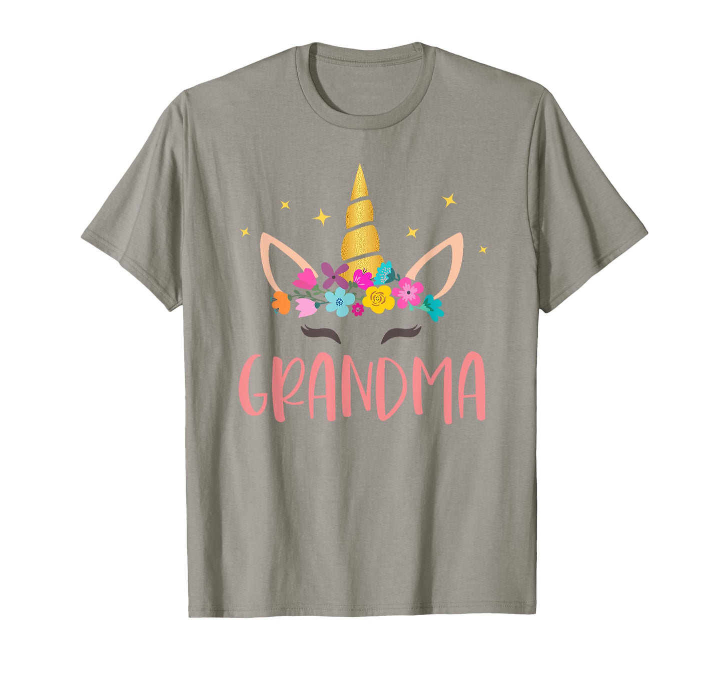 Grandma Unicorn Floral Birthday Matching T-Shirt