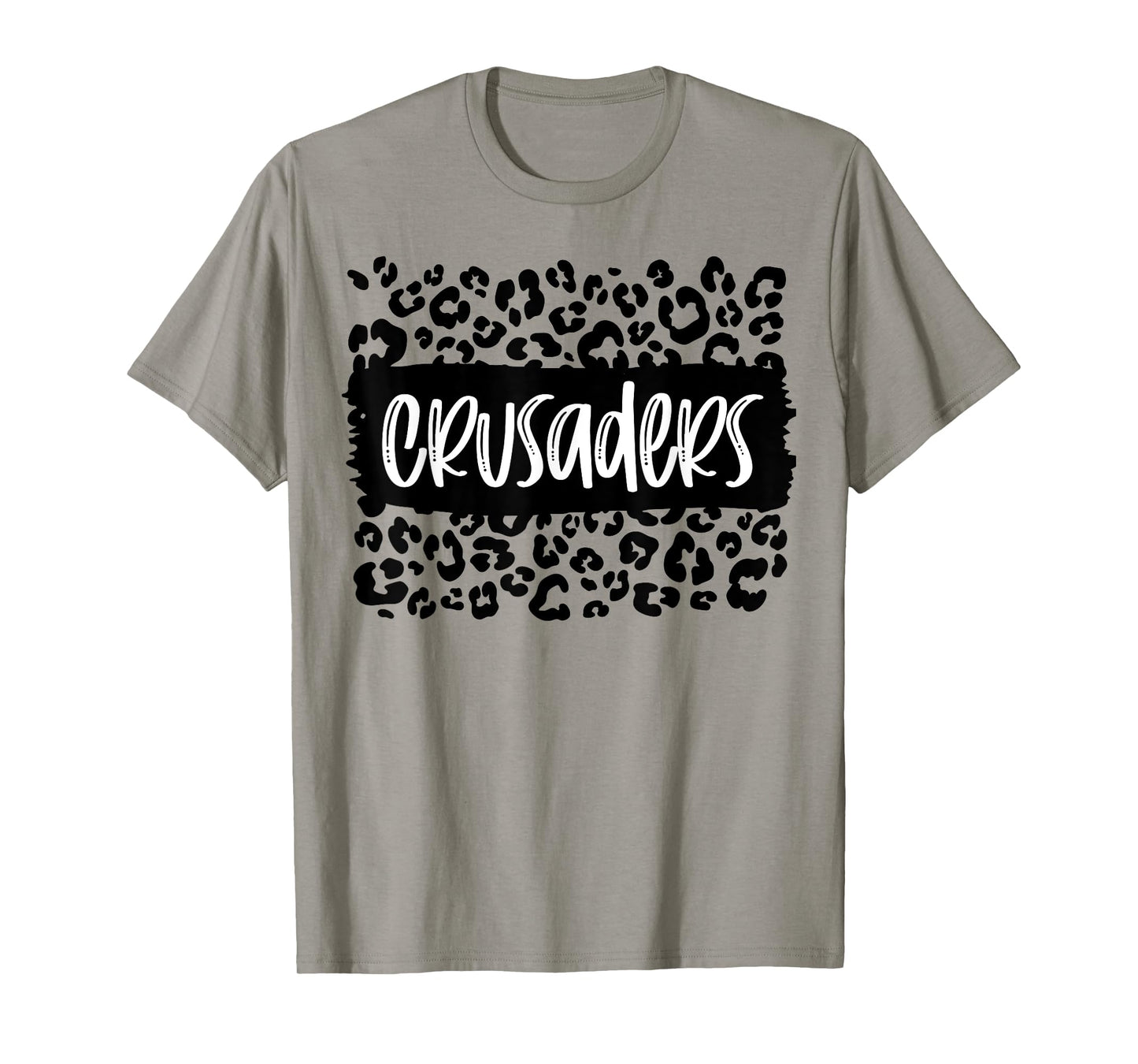 Crusaders Team Mascot School Spirit Game Night Leopard T-Shirt