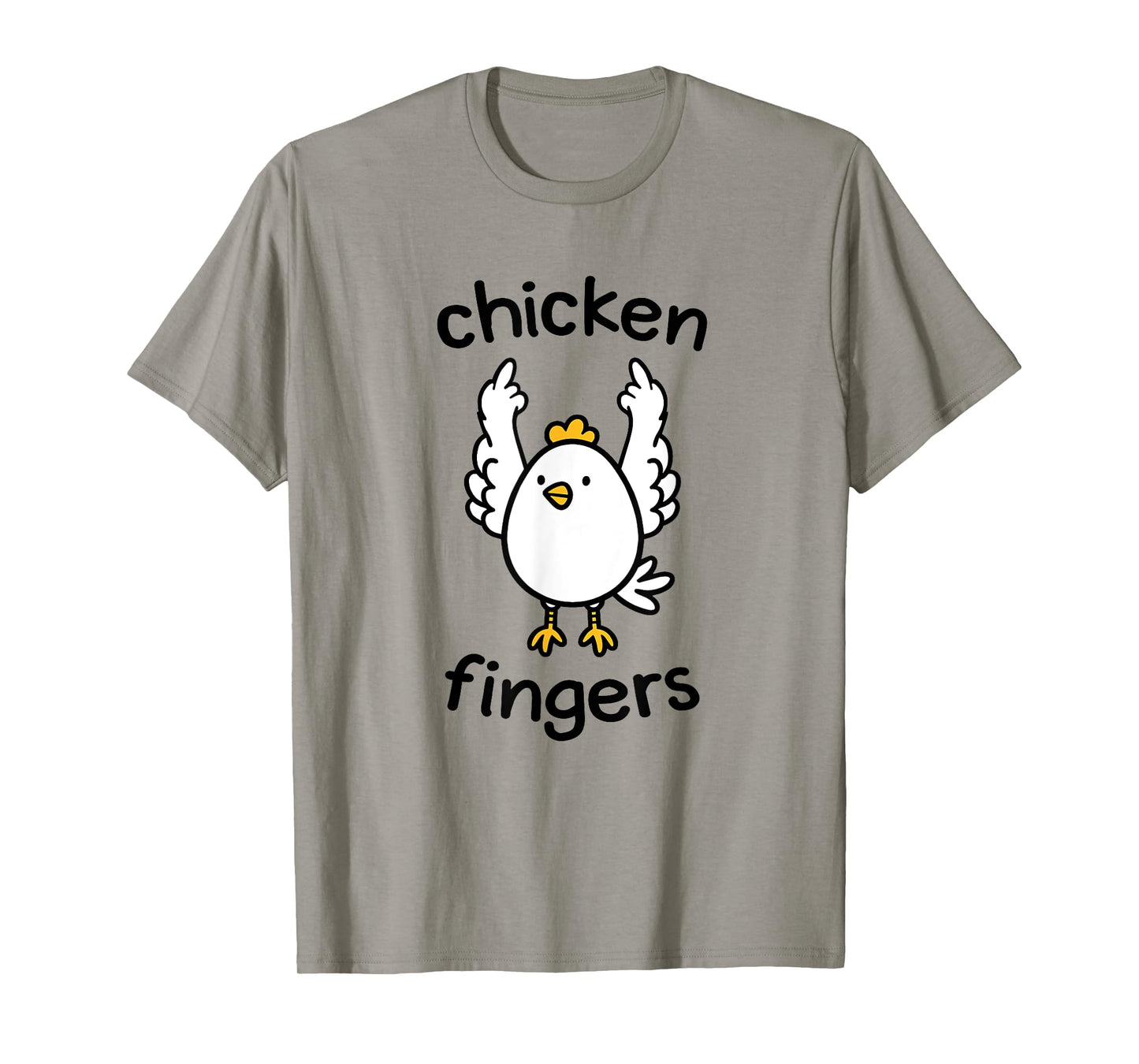 Chicken fingers - funny chicken flipping the bird T-Shirt