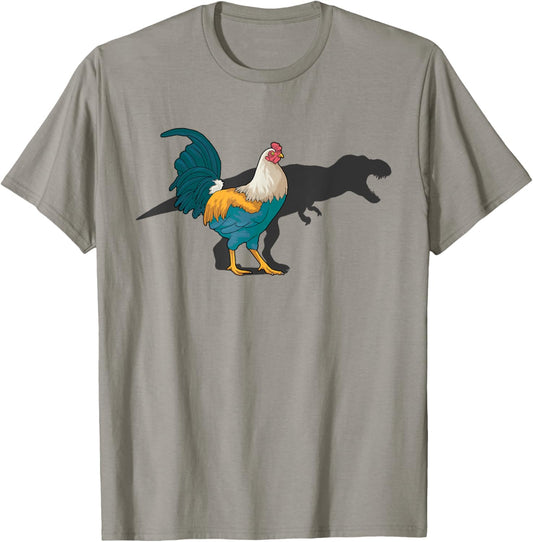 Chicken Dinosaur Shadow T Rex Hen Lover Cute Chicken Farmer T-Shirt