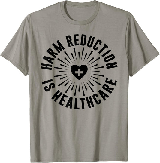 Retro Harm Reduction Is Healthcare Overdose Awareness Day T-Shirt