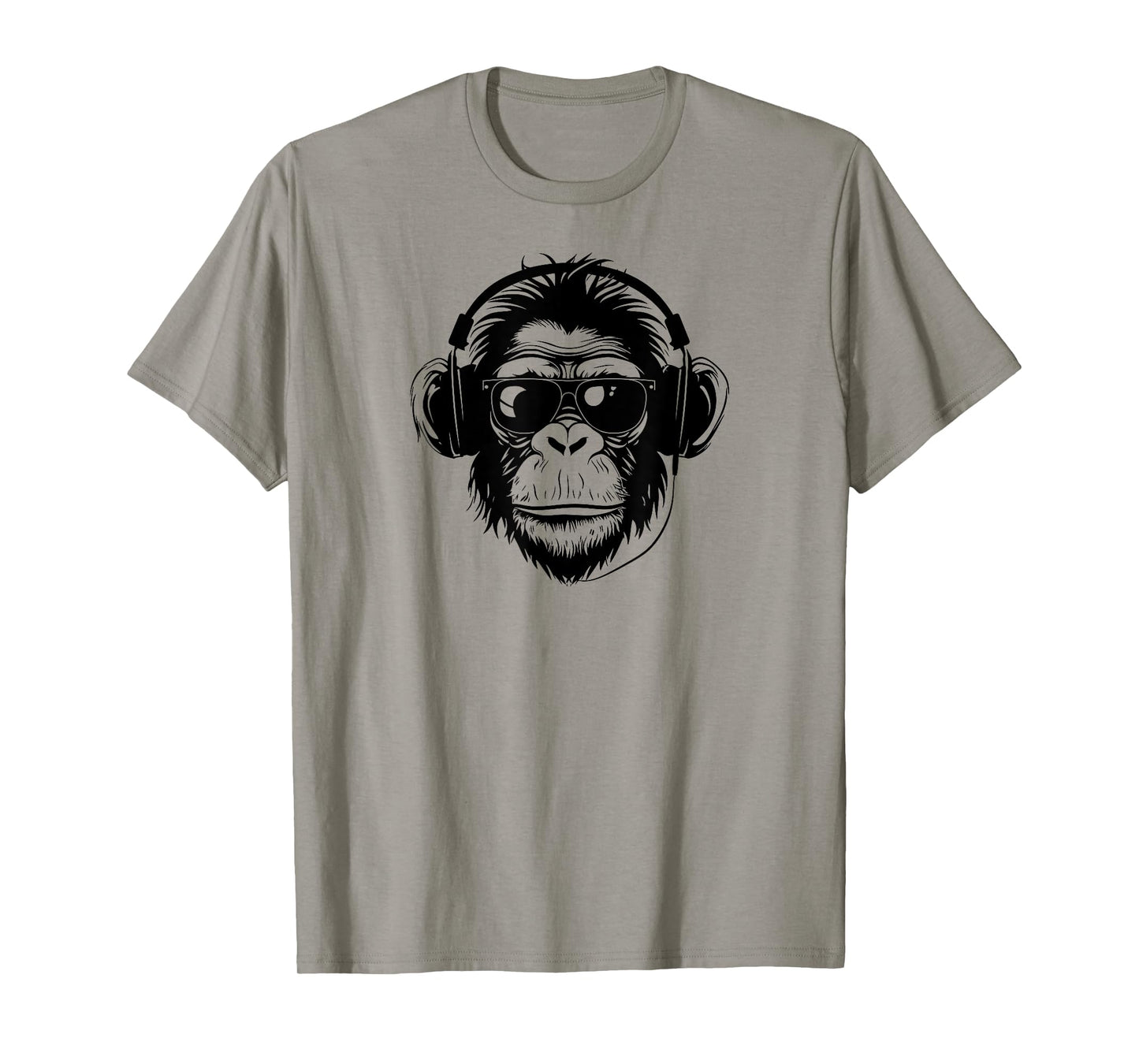Cute Chimpanzee Monkey Headphone DJ Primate Chimp T-Shirt