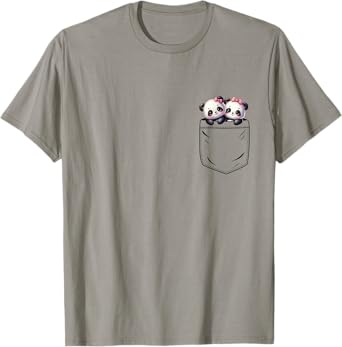 Panda Lovers Cute Funny Baby Pandas In Pocket T-Shirt