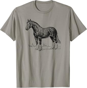 Horse Clydesdale Workhorse Simple Graphic T-shirt T-Shirt
