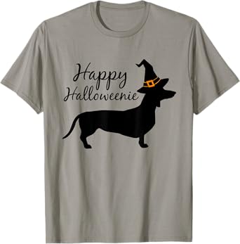 Happy Halloweenie Dachshund Wiener Dog Halloween Men Women Kids T-Shirt