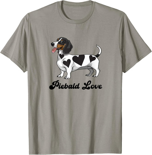 Funny Piebald Love Dachshund Lover T-Shirt