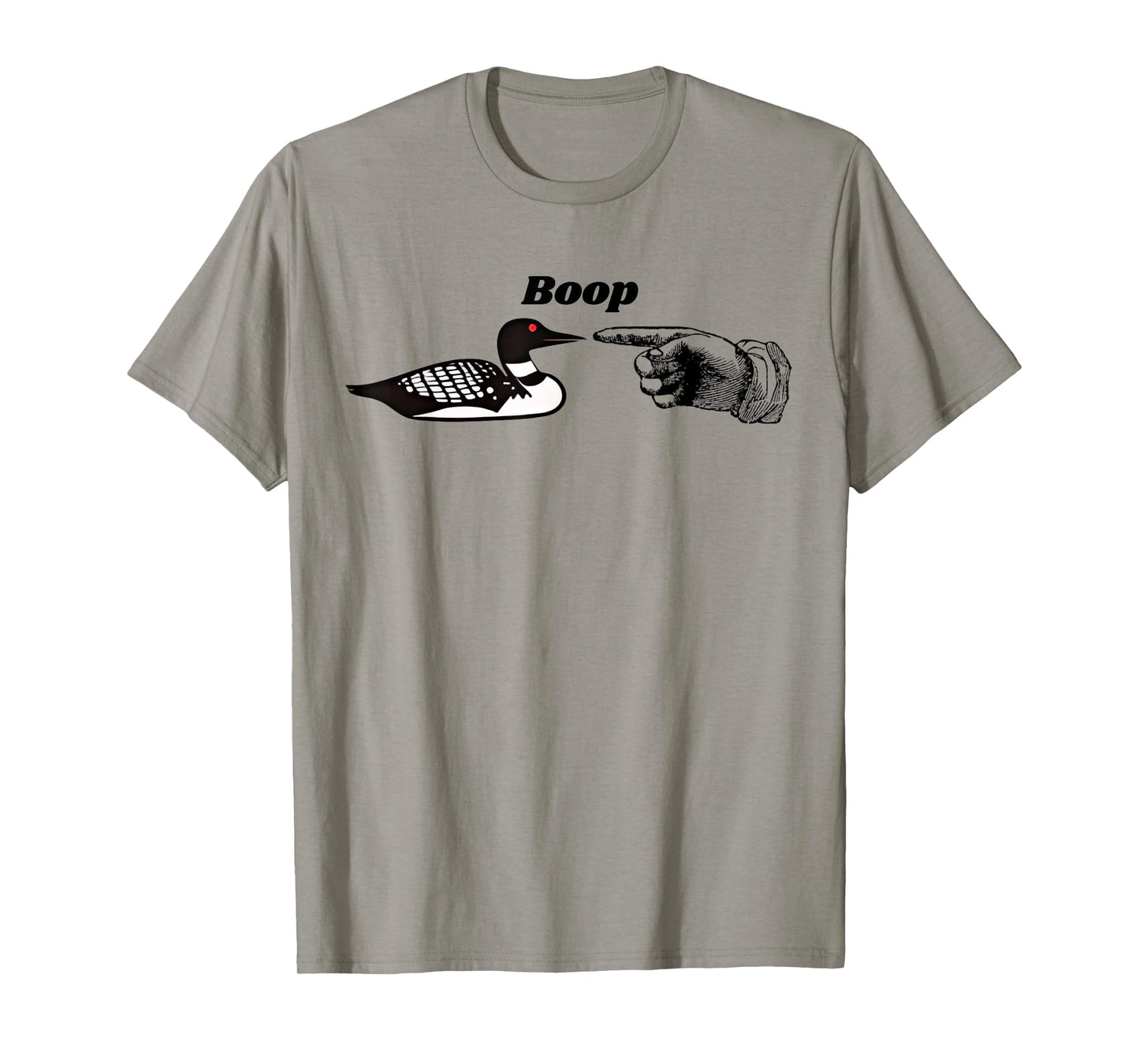 Loon Boop With Pointing Hand Human Water Bird Loon Lovers T-Shirt
