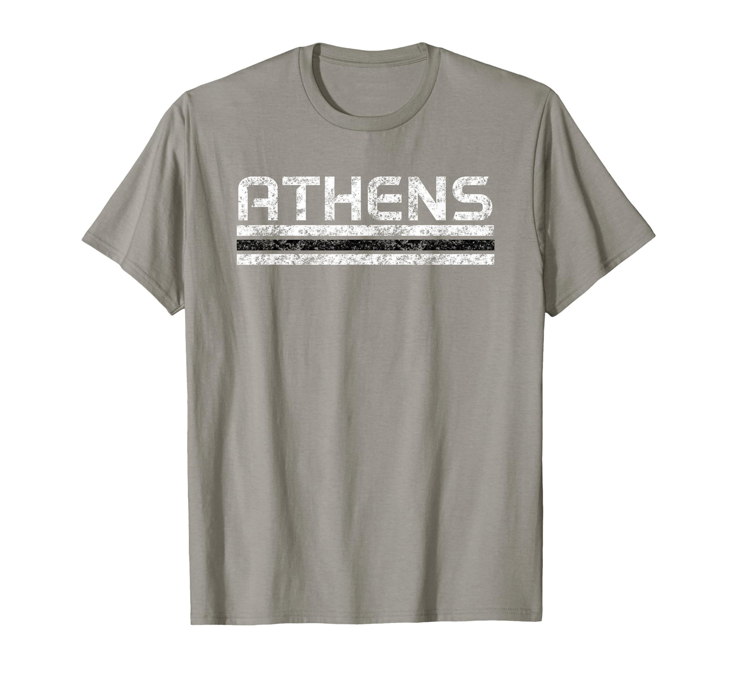 Athens Georgia Retro Vintage Weathered Stripe T-Shirt