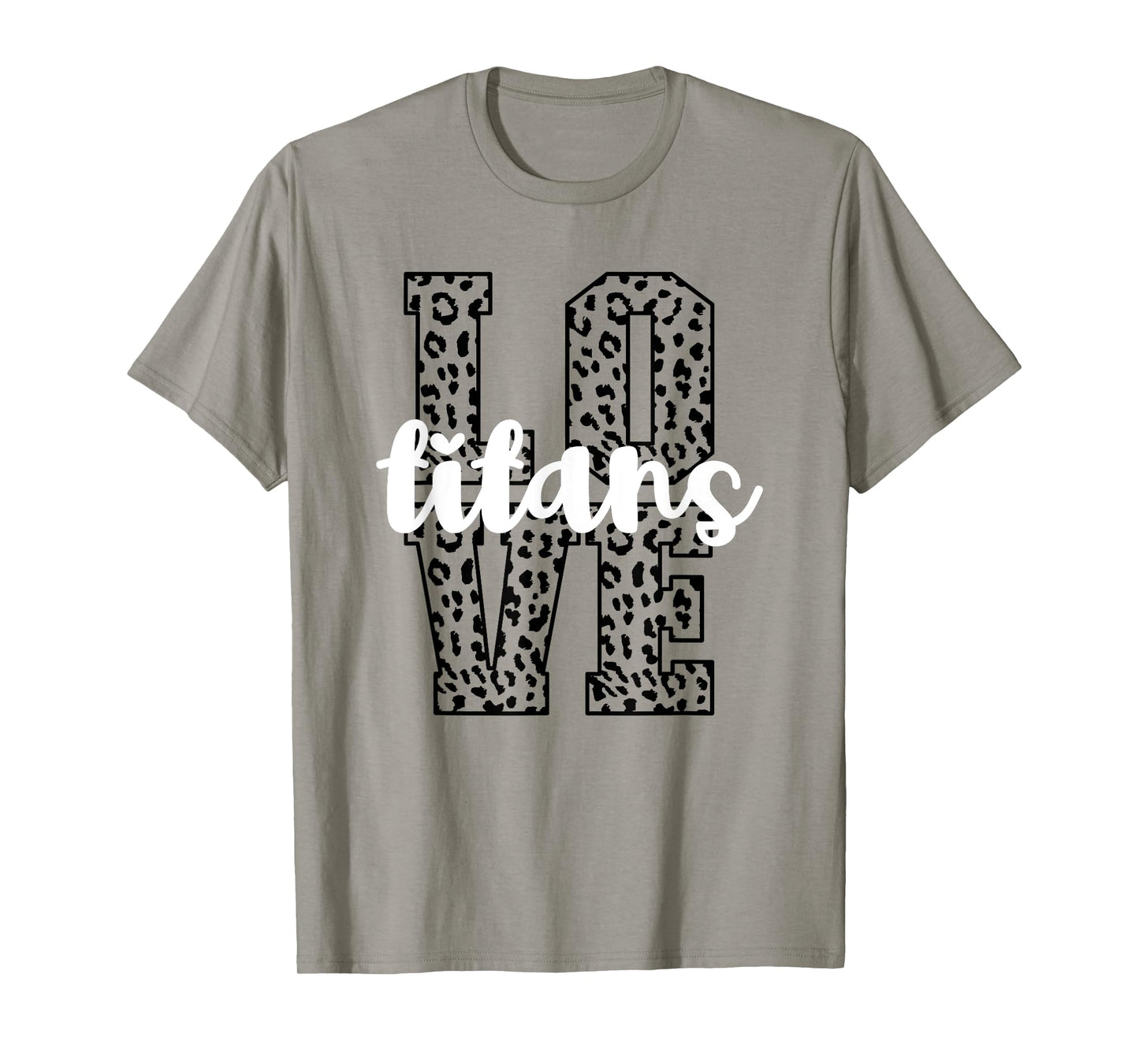 Titans Love Team Mascot School Spirit Game Night Leopard T-Shirt