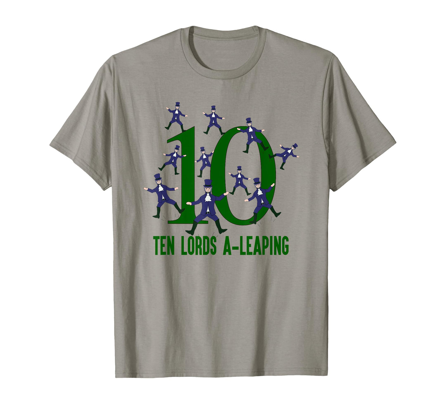Ten Lords A-Leaping T-Shirt Song 12 Days Christmas Tee T-Shirt