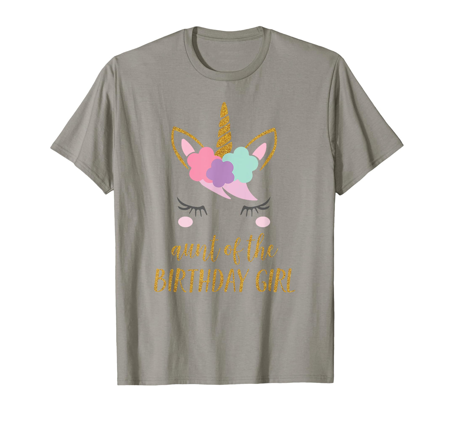 Cute Unicorn Aunt Shirt, Aunt of the Birthday Girl T-Shirt