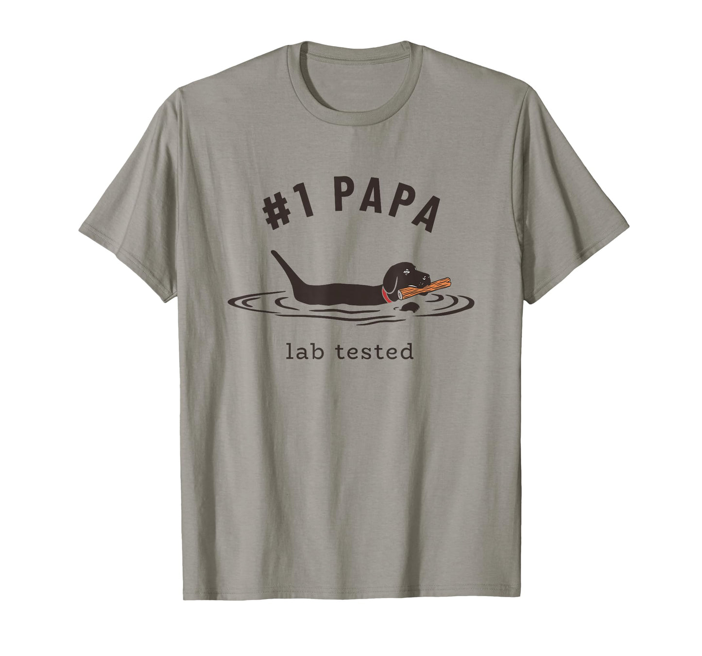 Black Lab #1 Papa - Labrador Retriever Owner Father's Day T-Shirt
