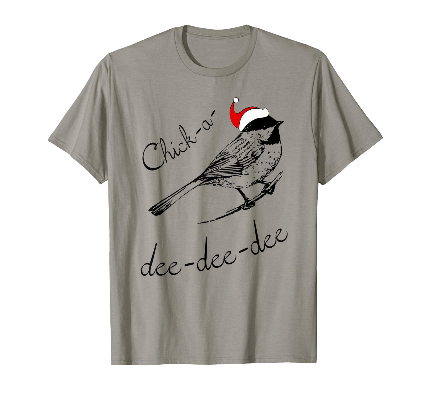 Chickadee Christmas Shirt Cute Santa Bird Lover Gift TShirt T-Shirt