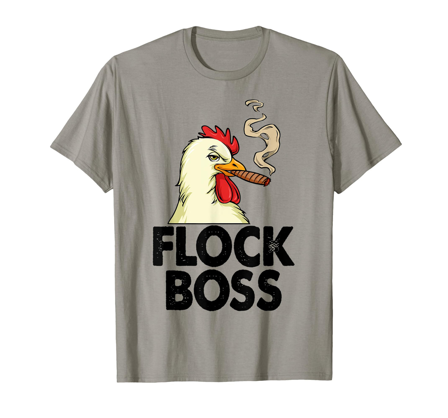 Funny White Smoking Chicken Tee Shirt Flock Boss Women T-Shirt
