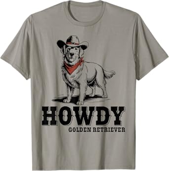 Howdy Golden Retriever Cowboy Vintage Dog Lovers T-Shirt